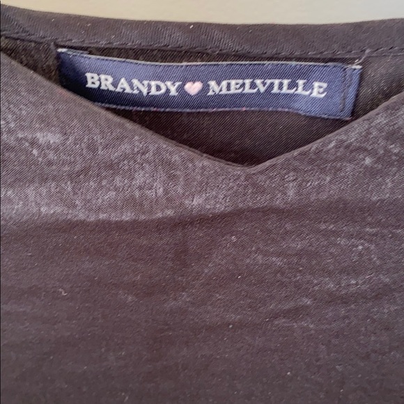 Brandy Melville Black Alessia Silk Tank - Picture 2 of 5